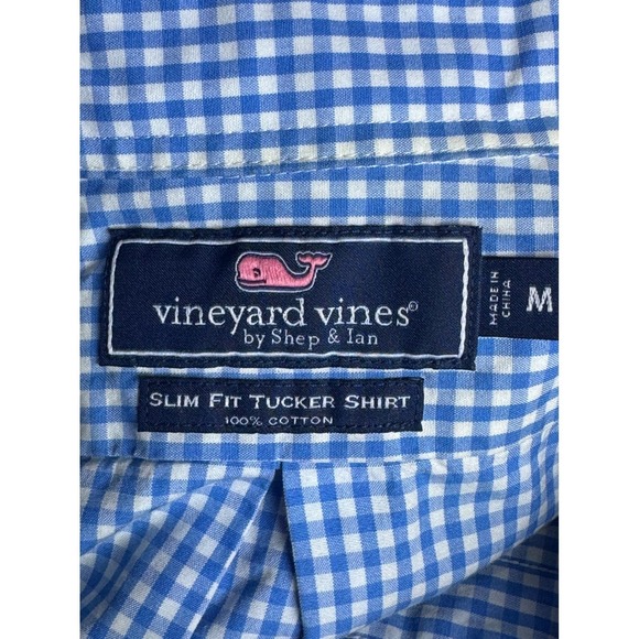 Vineyard Vines Other - Vineyard Vines Mens Slim Fit Tucker Shirt Blue Gingham Button Down Size M